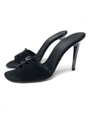 CALVIN KLEIN Collection, black suede mules, made in Italy, size 39 - NWOT